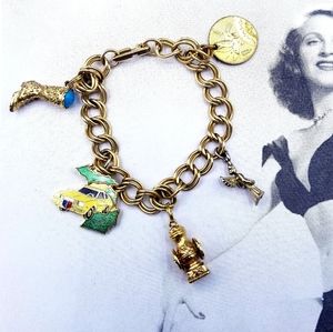 Vintage 12k Gold Filled Charm Bracelet